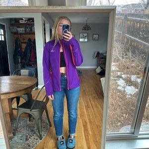 North face reflective running zip up, medium